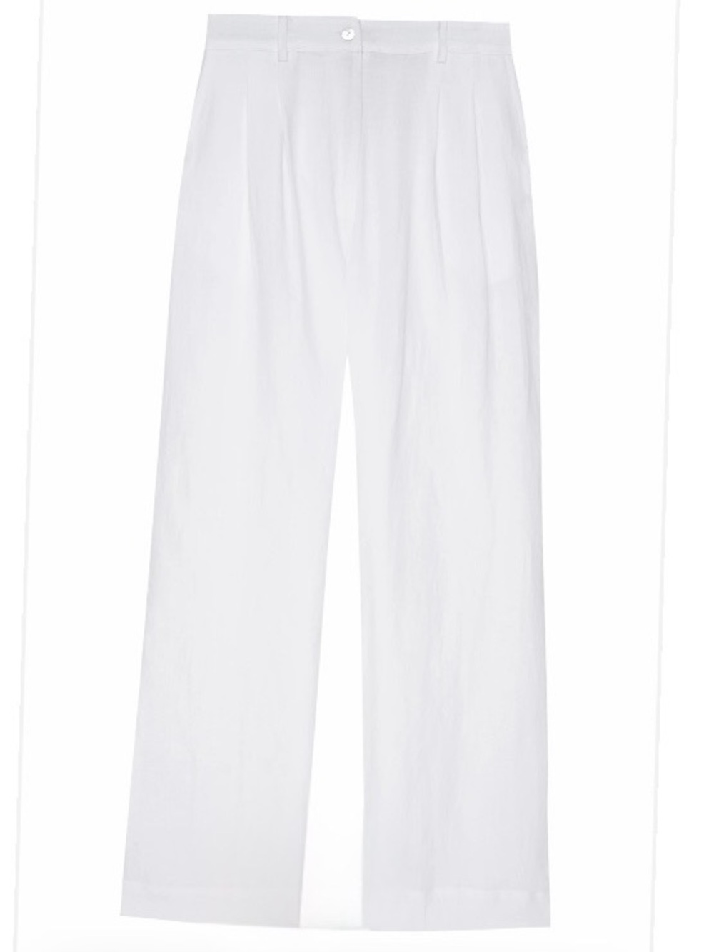 Donni White Wide-Leg Linen Pleated Pants
Size Medium NWOT - Picture 5 of 5